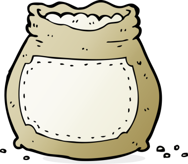 Bir insan tarafından çizilmiş un paketi.