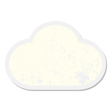 Bir insan tarafından çizilmiş bulut grunge etiketi