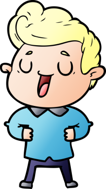 Bir insan tarafından çizilmiş mutlu çizgi film adamı.