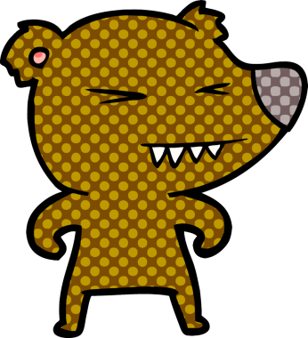 Bir insan tarafından çizilmiş bir çizgi film karakteri.