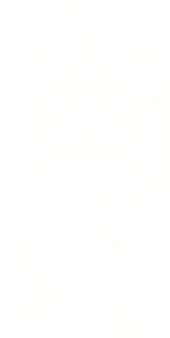 Bir insan tarafından çizilen Çılgın Robot Tebeşiri