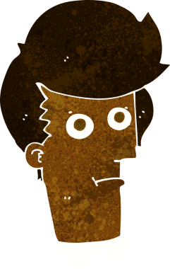 Bir insan tarafından çizilmiş bir çizgi film.