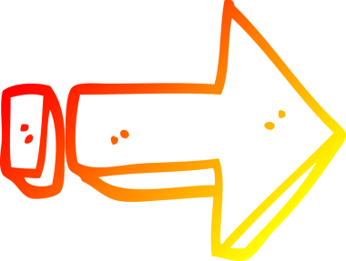 Bir insan tarafından çizilen çizgi film okunun sıcak gradyan çizimi