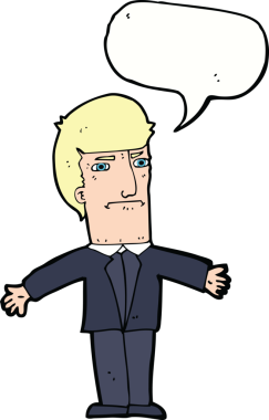 Bir insan tarafından çizilen konuşma baloncuğuyla patron sinirlendi.