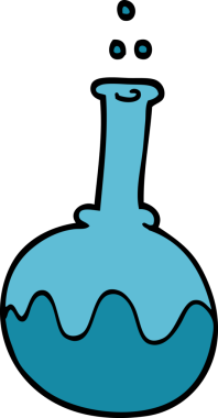 bir insan tarafından çizilmiş karalama bilim tüpü.