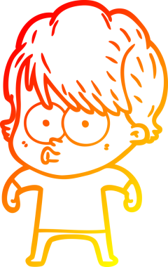 Bir insan tarafından çizilmiş bir karikatür kadın çizimi