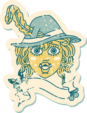 Retro Dövme Biçimli Ork karakteri bir insan tarafından çizildi