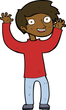 Bir insan tarafından çizilmiş mutlu bir adam.