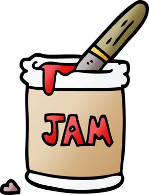 karikatür reçel kavanozu bir insan tarafından çizildi