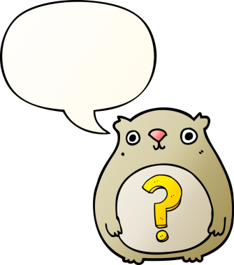 bir insan tarafından çizilmiş yumuşak eğimli konuşma baloncuğu ile çizgi film meraklısı ayı