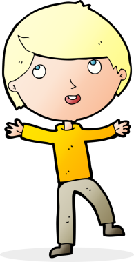 Bir insan tarafından çizilmiş mutlu çocuk çizgi filmi.