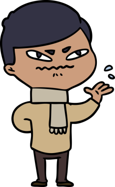 Bir insan tarafından çizilmiş kızgın bir adam.