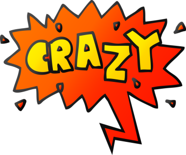 bir insan tarafından çizilmiş yumuşak eğimli konuşma baloncuğu ile çılgın çizgi film sözcükleri