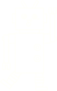 Bir insan tarafından çizilmiş robot el sallama tebeşiri.