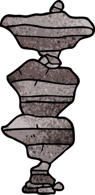 Bir insan tarafından çizilmiş karalama taşları.