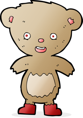 Bir insan tarafından çizilmiş oyuncak ayı.