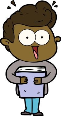 Bir insan tarafından çizilmiş bir kitabı olan karikatürist.