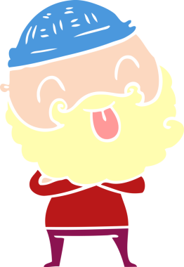 Bir insan tarafından çizilmiş sakallı bir adam.