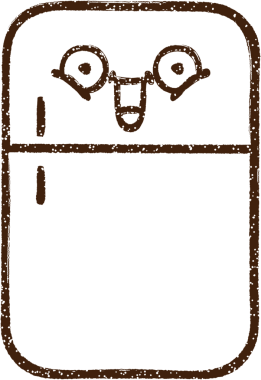 Bir insan tarafından çizilmiş Mutfak Dolabı Kömürü Çizimi