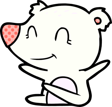 Bir insan tarafından çizilmiş kutup ayısı karikatürü