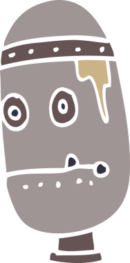 bir insan tarafından çizilmiş robot kafası.