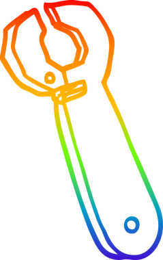 gökkuşağı gradyan çizgi çizimi bir insan tarafından çizilmiş anahtar aracı