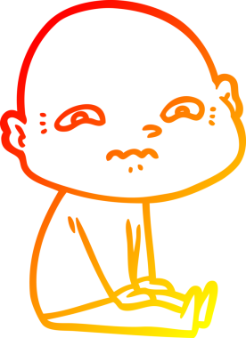 Bir insan tarafından çizilmiş karikatür çizimi.