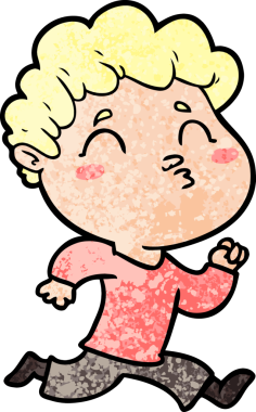 Çizgi film adamı somurtuyor Bir insan tarafından çizilmiş