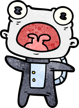 Bir insan tarafından çizilmiş garip uzaylı çizgi filmi.