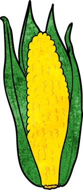 bir insan tarafından çizilmiş organik mısır karikatürü