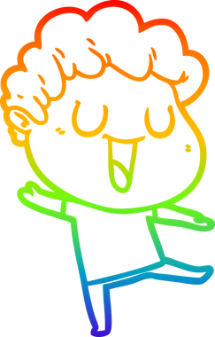 gökkuşağı gradyan çizimi bir insan tarafından çizilmiş bir çizgi film adamı