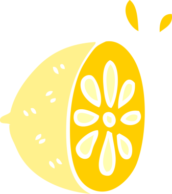 Bir insan tarafından çizilmiş karalama limon meyvesi.