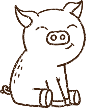 Domuz Kömürü Bir insan tarafından çizilmiş