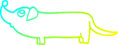 Bir insan tarafından çizilmiş bir dachshund çizgi çizimi