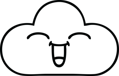 Bir insan tarafından çizilmiş bir fırtına bulutu çizimi