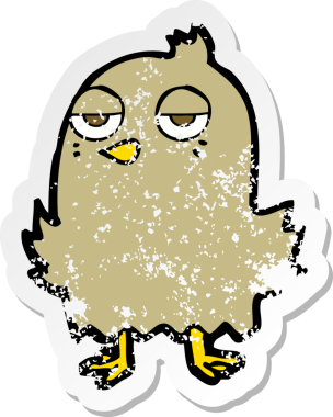 Bir insan tarafından çizilmiş sıkılmış bir karikatürün gerilimli yapıştırması.