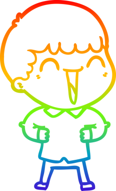 Bir insan tarafından çizilmiş mutlu bir adamın çizgi çizimi.