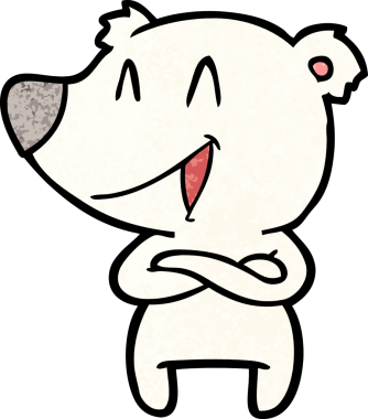 Bir insan tarafından çizilmiş kutup ayısı karikatürü