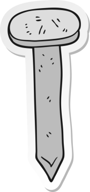 Bir insan tarafından çizilmiş karikatür çivisi.