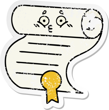 Bir insan tarafından çizilmiş şirin bir çizgi film sözleşmesinin sıkıntılı çıkartması.