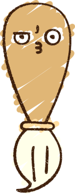 Bir insan tarafından çizilmiş Boya Fırçası Tebeşiri