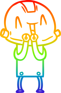 gökkuşağı gradyan çizgisi bir insan tarafından çizilmiş robot çizgi