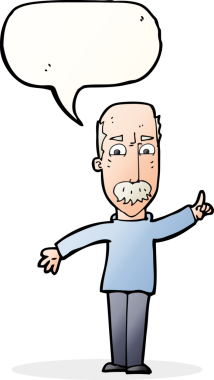 Çizgi filmci, bir insan tarafından çizilmiş konuşma balonuyla sert bir uyarı yayınlıyor.