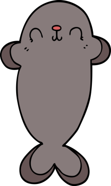 Bir insan tarafından çizilmiş karikatür mührü