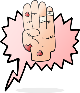 Bir insan tarafından çizilmiş serbest konuşma balonu çizgi filmi.