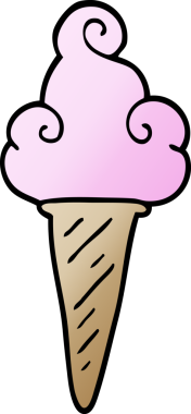 Bir insan tarafından çizilmiş karikatür dondurması.