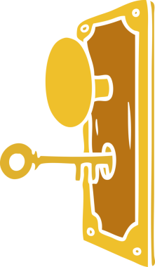 Bir insan tarafından çizilmiş bir kapı kolu karalaması.