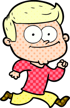 Bir insan tarafından çizilmiş mutlu bir adam.