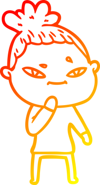 Bir insan tarafından çizilmiş bir karikatür kadın çizimi