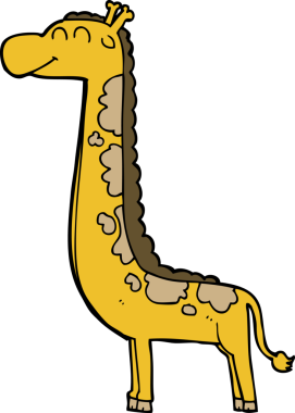 Bir insan tarafından çizilmiş bir zürafa.